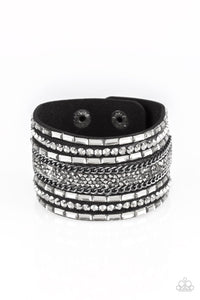 Rhinestone Rumble - Black ♥ Bracelet - Barbara Towles Masterson's Store