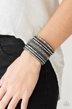 Load image into Gallery viewer, Rhinestone Rumble - Black ♥ Bracelet - Barbara Towles Masterson&#39;s Store
