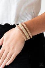 Load image into Gallery viewer, Rollin&#39; In Rhinestones Gold Urban Bracelet - Barbara Towles Masterson&#39;s Store
