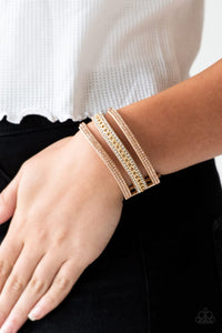 Rollin' In Rhinestones Gold Urban Bracelet - Barbara Towles Masterson's Store