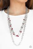 Load image into Gallery viewer, Metro Mixer Necklace -  Red - Barbara Towles Masterson&#39;s Store
