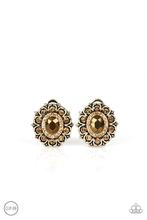 Flowering Dazzle - Brass - Clip On Earrings - Barbara Towles Masterson's Store