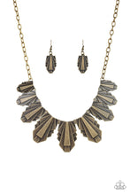 Load image into Gallery viewer, &quot;COUGAR CAVE&quot; BRASS NECKLACE &amp; EARRING SET - Barbara Towles Masterson&#39;s Store
