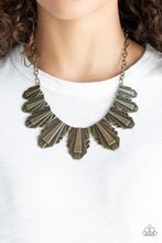 Load image into Gallery viewer, &quot;COUGAR CAVE&quot; BRASS NECKLACE &amp; EARRING SET - Barbara Towles Masterson&#39;s Store
