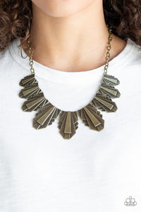 "COUGAR CAVE" BRASS NECKLACE & EARRING SET - Barbara Towles Masterson's Store