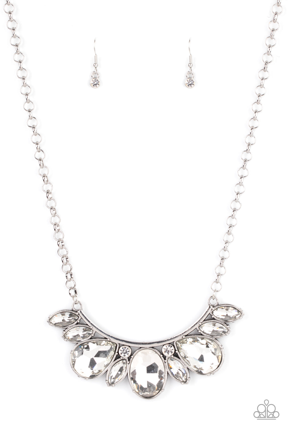 Never SLAY Never - White - Necklace & Earrings - Life of the Party Exclusive May 2021