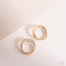 Load image into Gallery viewer, Always In The Loop - Gold Paparazzi Earrings
