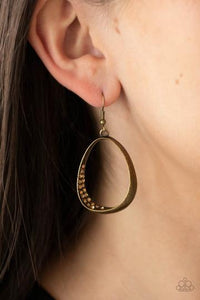 FIERCELY FLAUNTABLE - BRASS TEARDROP EARRINGS - - Barbara Towles Masterson's Store