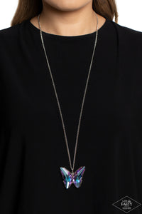 The Social Butterfly Effect - Purple Paparazzi Necklace