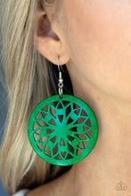 Load image into Gallery viewer, Ocean Canopy - Green Earrings Paparazzi
