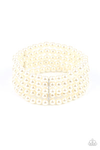 A Pearly Affair - White Bracelet - Paparazzi