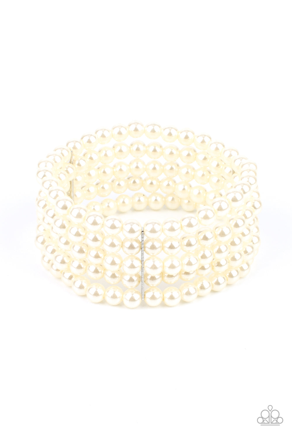 A Pearly Affair - White Bracelet - Paparazzi