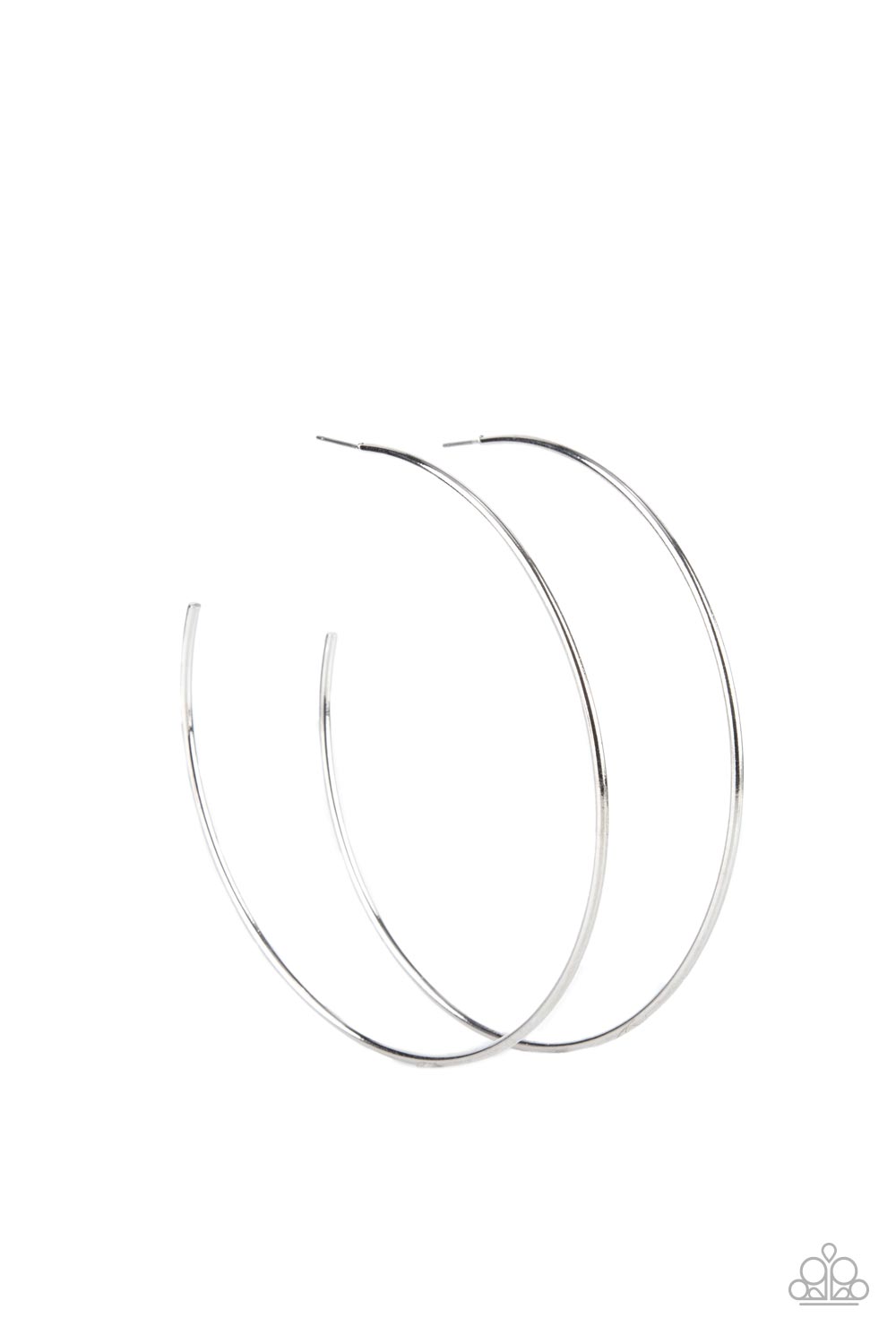 Colossal Couture - Silver Paparazzi Earring