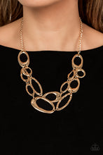 Load image into Gallery viewer, Game OVAL - Gold Paparazzi Necklace
