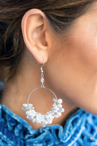 Floating Gardens - White Earrings Life of the Party February 2022 - Barbara Towles Masterson's Store
