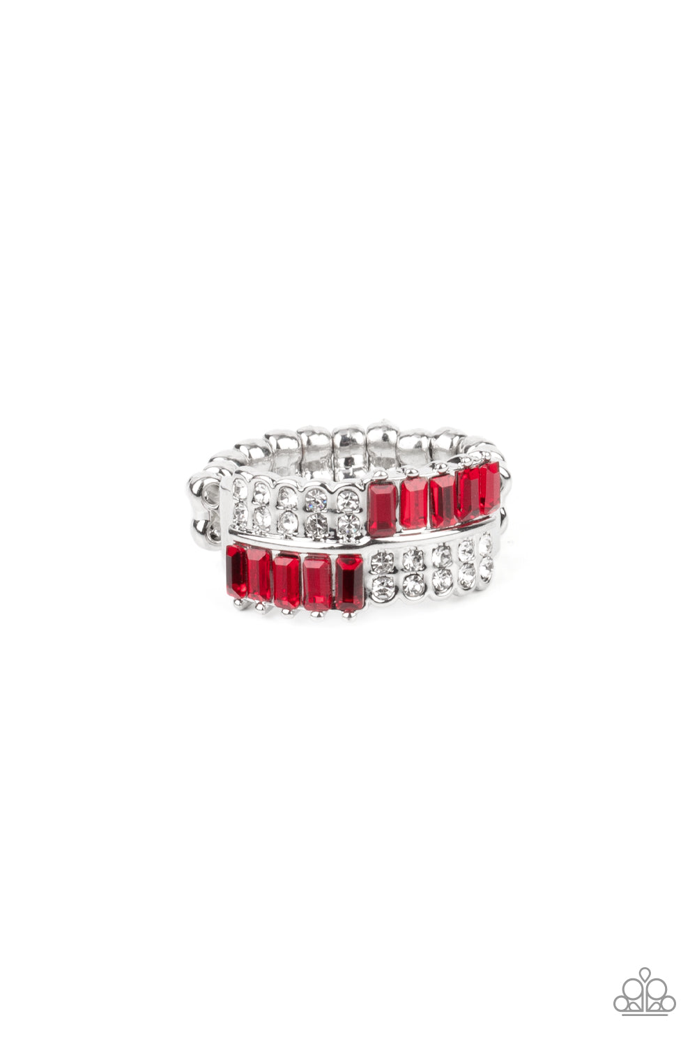 Put Them in Check - Red Paparazzi Ring
