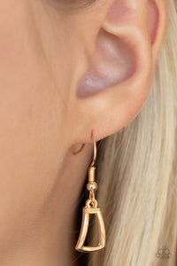 Full-Fledged Framed - Gold Paparazzi Necklace