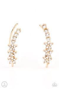 Flowery Finale - Gold Paparazzi Ear Crawler Earrings