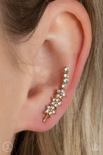 Load image into Gallery viewer, Flowery Finale - Gold Paparazzi Ear Crawler Earrings
