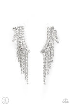 Load image into Gallery viewer, Thunderstruck Sparkle - White Paparazzi Earrings
