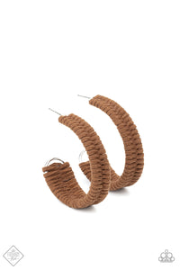 RURAL GURU - BROWN SUEDE HOOP EARRINGS - FASHION FIX NOVEMBER 2021 - Barbara Towles Masterson's Store