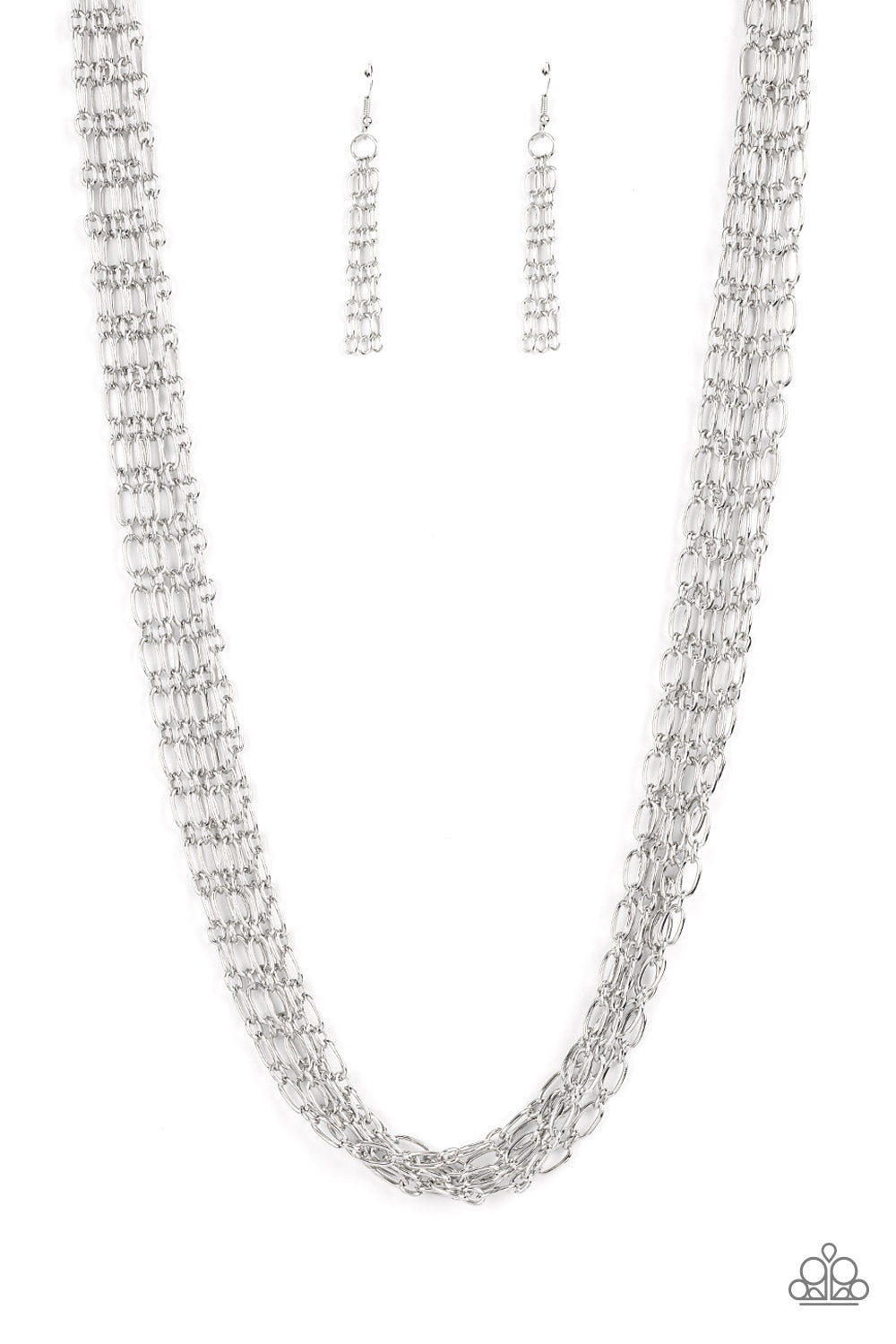 Dynamite Dynamo - Silver Paparazzi Necklace