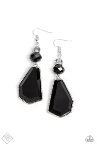 Defaced Dimension - Black Paparazzi Earrings