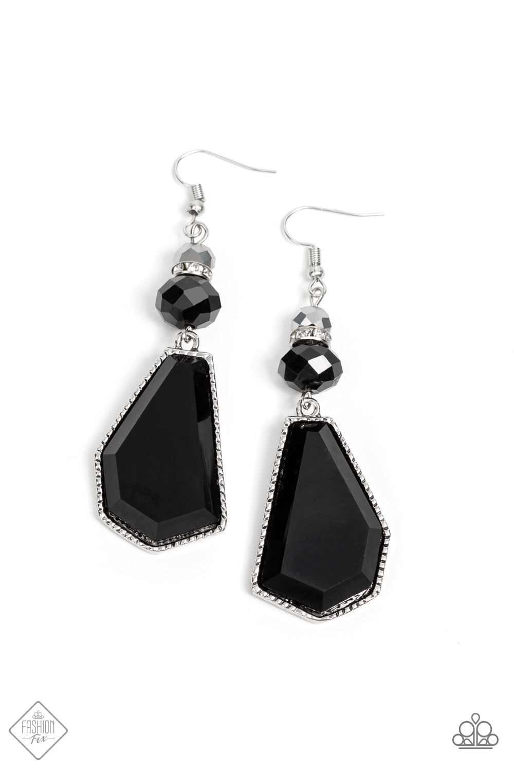 Defaced Dimension - Black Paparazzi Earrings