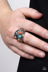 Down-To-Earth Detail - Orange Ring - Paparazzi