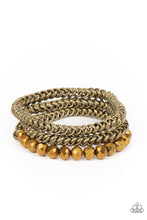 Load image into Gallery viewer, Gutsy and Glitzy - Brass Paparazzi Bracelet
