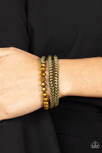 Load image into Gallery viewer, Gutsy and Glitzy - Brass Paparazzi Bracelet
