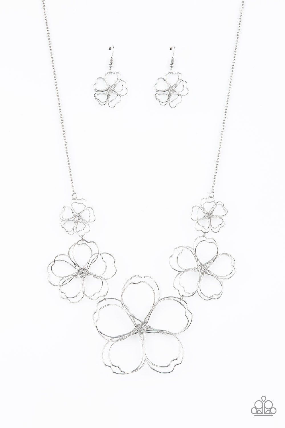 Paparazzi The Show Must GROW On - Silver Necklace - Barbara Towles Masterson's Store