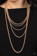 Load image into Gallery viewer, Top of the Food Chain - Gold Paparazzi Necklace
