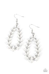 Absolutely Ageless - White Paparazzi Earrings