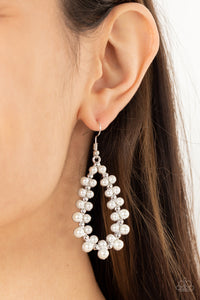 Absolutely Ageless - White Paparazzi Earrings