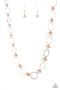 Metro Milestone - Rose Gold Paparazzi Necklace