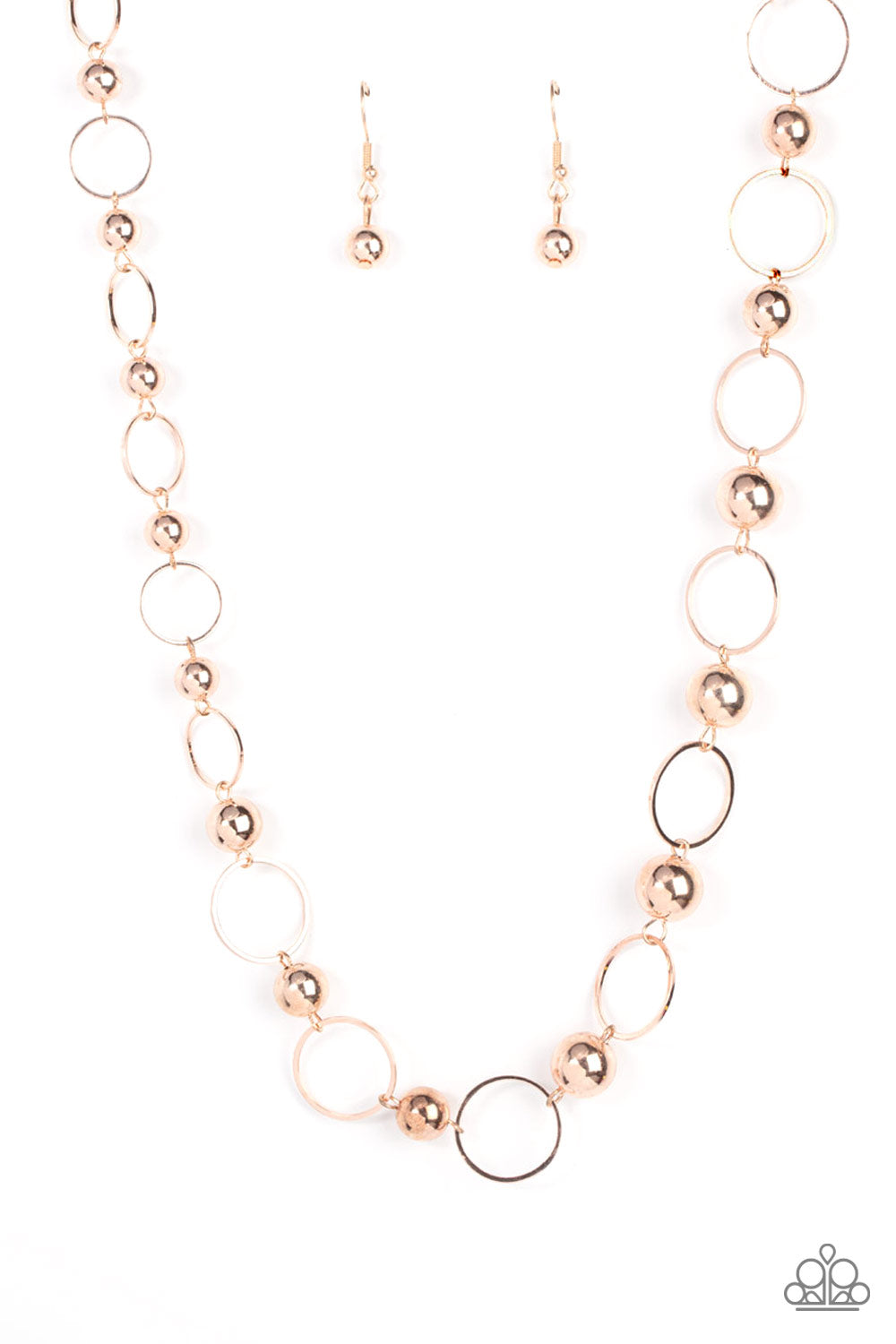 Metro Milestone - Rose Gold Paparazzi Necklace