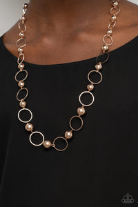 Metro Milestone - Rose Gold Paparazzi Necklace