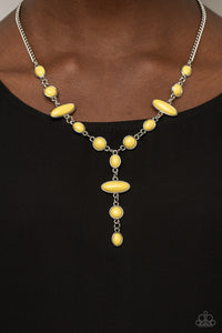 Authentically Adventurous - Yellow Paparazzi Necklace