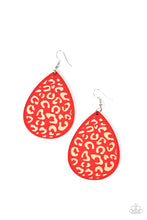 Load image into Gallery viewer, Suburban Jungle - Red Paparazzi Earrings
