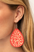 Load image into Gallery viewer, Suburban Jungle - Red Paparazzi Earrings

