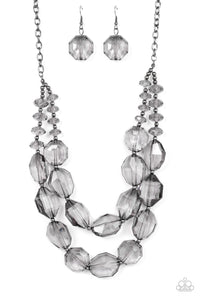 Icy Illumination - Black Necklace Paparazzi