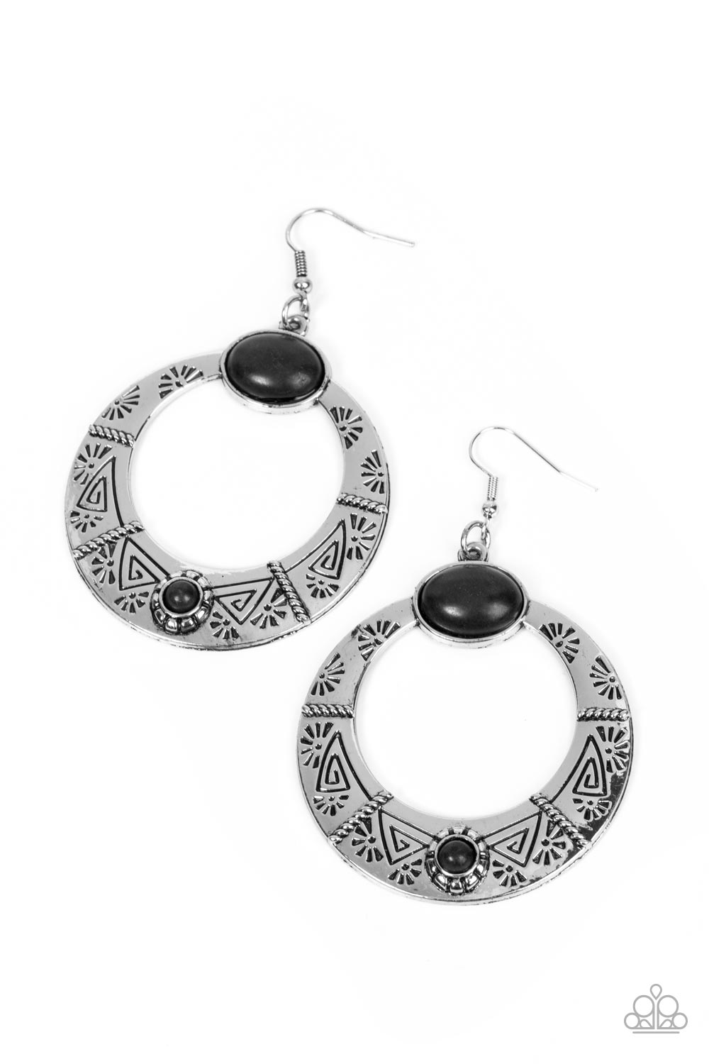 Garden Glyphs - Black Paparazzi Earrings