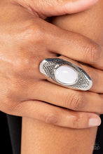 Load image into Gallery viewer, Pyramid Passage - White Paparazzi Ring
