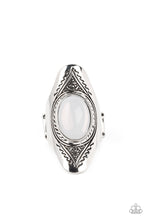 Load image into Gallery viewer, Pyramid Passage - White Paparazzi Ring
