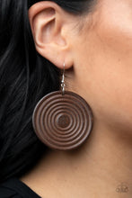 Load image into Gallery viewer, Caribbean Cymbal - Brown Paparazzi Earrings
