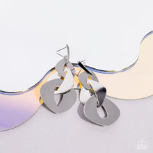 Load image into Gallery viewer, Enveloped in Edge - Silver Paparazzi Earrings
