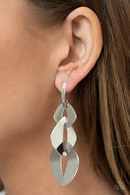 Load image into Gallery viewer, Enveloped in Edge - Silver Paparazzi Earrings
