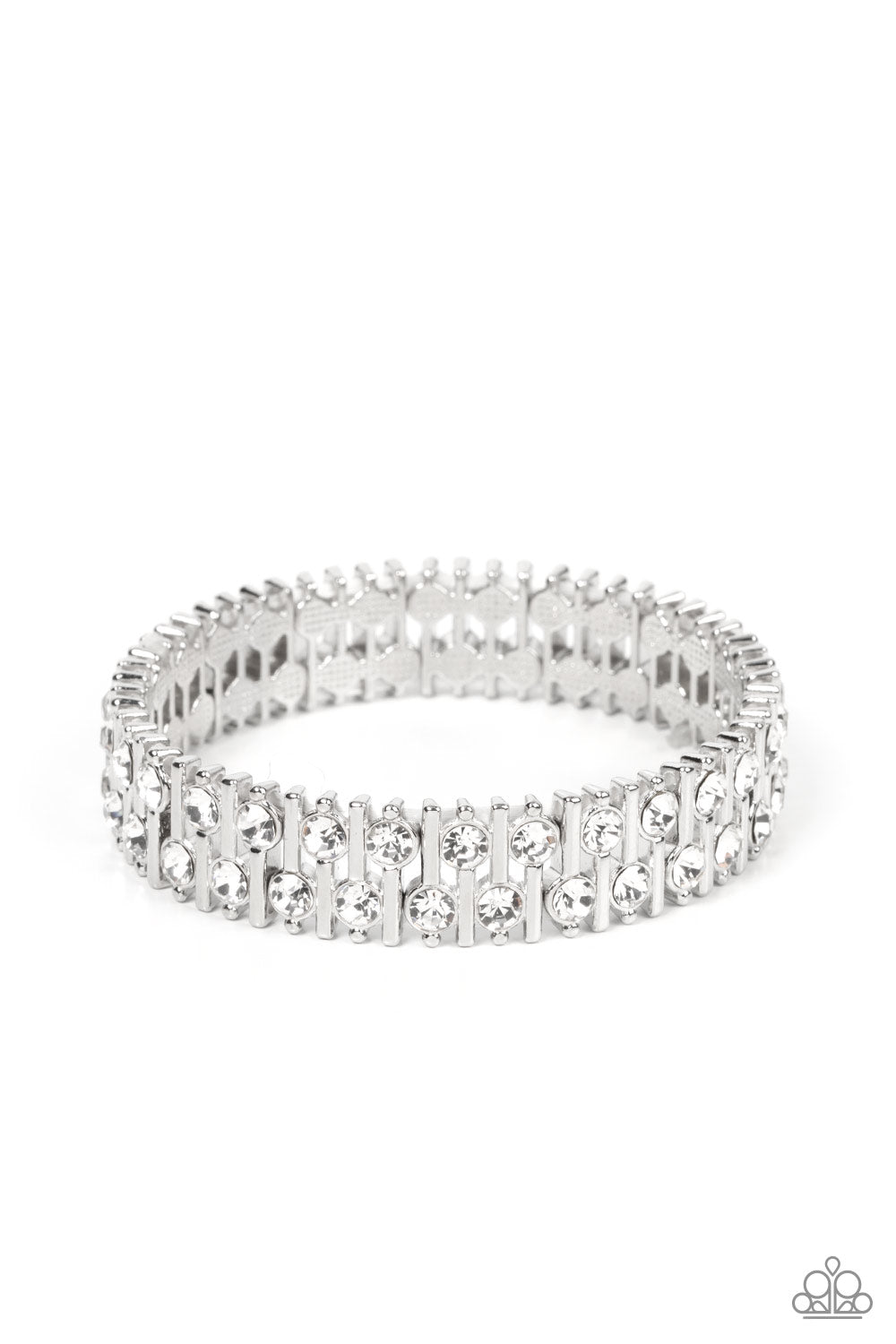 Generational Glimmer - White Paparazzi Bracelet