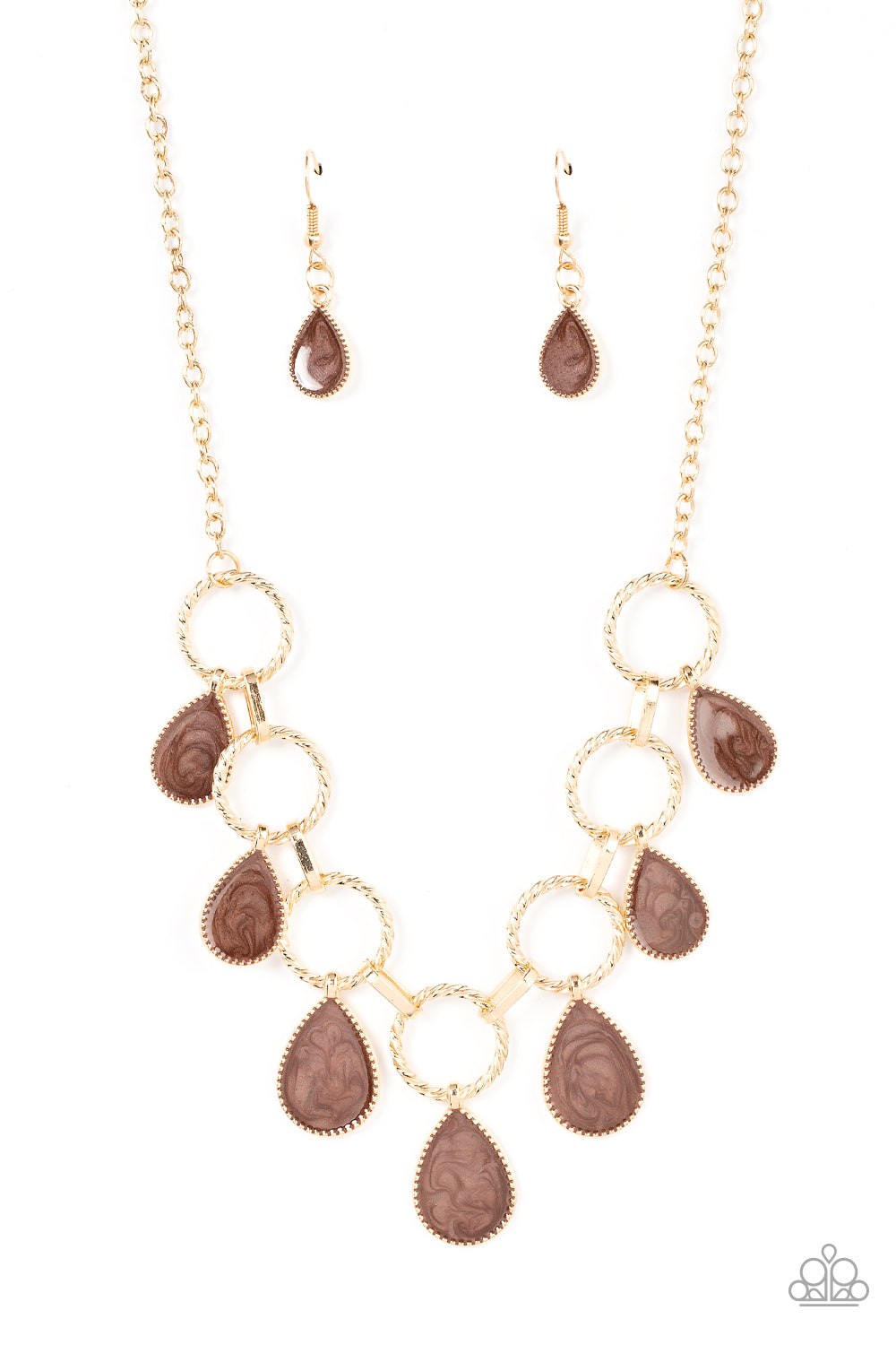 Golden Glimmer - Brown Paparazzi Necklace